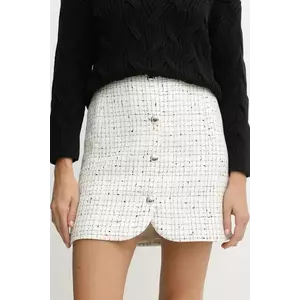 Morgan fusta culoarea bej, mini, drept, JGABY imagine