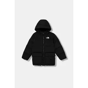 The North Face geacă de puf pentru copii TEEN NORTH DOWN FLEECE LINED SHORT PARKA culoarea negru, NF0A88UWJK31 imagine