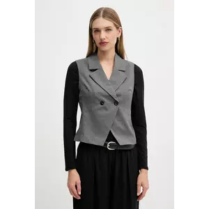 United Colors of Benetton vestă culoarea gri, cu două rânduri de nasturi, 2X8MDJ00O imagine