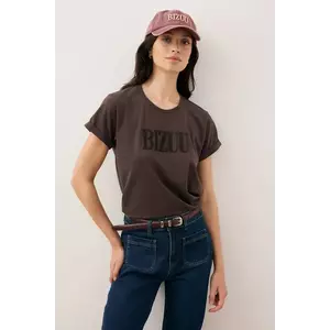 Bizuu tricou NIKKO culoarea maro, NIKKO BRĄZOWY imagine