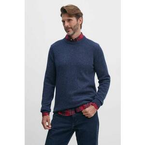 Barbour pulover de lana barbati, culoarea albastru marin, călduros imagine