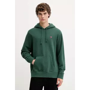 Levi's hanorac de bumbac culoarea verde, cu glugă, uni, 34581 imagine