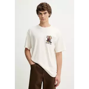 Levi's tricou din bumbac culoarea bej, cu imprimeu, 87373 imagine