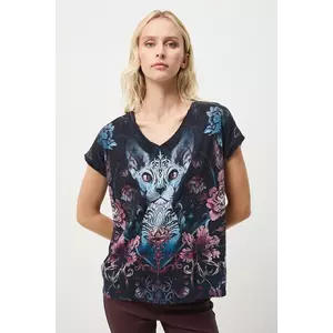 Medicine tricou din bumbac culoarea negru imagine