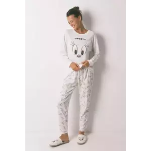 women'secret pijamale de bumbac culoarea bej, bumbac, 3132125 imagine