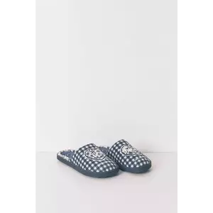 women'secret papuci de casă MULTILICENSE COTTAGE culoarea bleumarin, 4992542 imagine