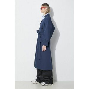 Kenzo trenci Solid Elongated Kimono Trench femei, culoarea albastru marin, de tranzitie, FE52MA0729OV.77 imagine