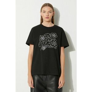 Kenzo tricou din bumbac Constellation Emb femei, culoarea negru, FE62TS1434SG.99J imagine