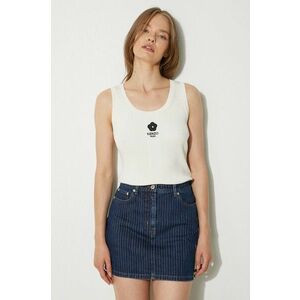 Kenzo top Boke 2.0 Rib Tank Top femei, culoarea bej, FE62PU4733LG.01 imagine