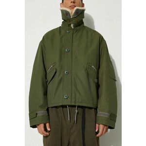 Kenzo geaca Army Blouson barbati, culoarea verde, de tranzitie, oversize, FE65BL1499OB.51 imagine