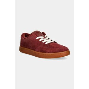 Kenzo sneakers din piele intoarsă Dome Low Top Sneakers culoarea bordo, FD65SN061L56.23 imagine
