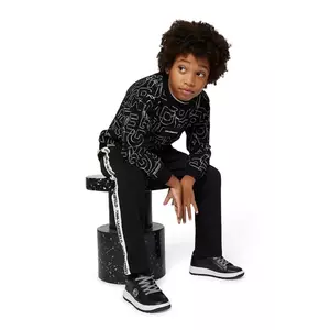 Karl Lagerfeld bluză copii culoarea negru, cu model, Z30642 imagine