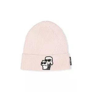 Karl Lagerfeld căciulă de bumbac pentru copii culoarea roz, Z31002 imagine