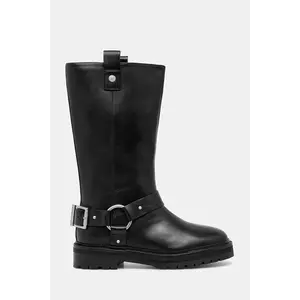 Barbour ghete de piele Freya culoarea negru, cu toc plat, LFO0779BK91 imagine