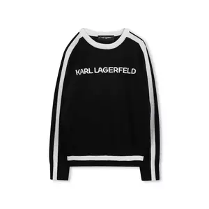 Karl Lagerfeld pulover pentru copii din amestec de cașmir culoarea negru, light, Z30936 imagine