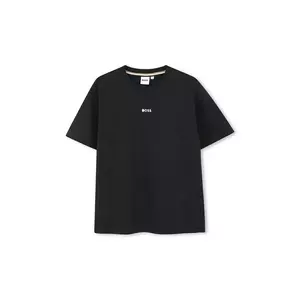 BOSS tricou copii culoarea negru, J52425 imagine