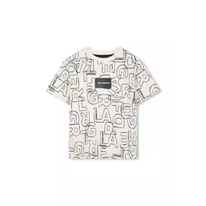 Karl Lagerfeld tricou de bumbac pentru copii culoarea alb, cu model, Z30960 imagine