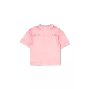 Marc Jacobs tricou de bumbac pentru copii culoarea roz, cu imprimeu, W60657 imagine