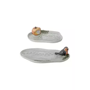 Bloomingville set de tavi culoarea gri imagine