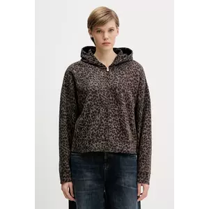 Hollister Co. bluză culoarea maro, cu glugă, cu model, KI352-5223-908 imagine