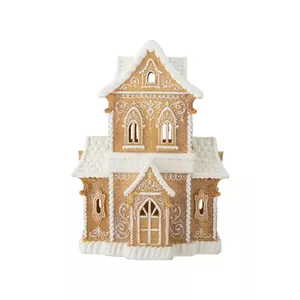 Bloomingville decorațiune de crăciun cu led-uri 21 x 37 x 27 cm culoarea bej imagine