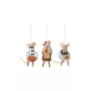 Bloomingville decorațiuni de crăciun 6 x 12 x 7 cm 3-pack imagine