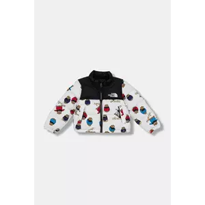 The North Face geacă de puf pentru copii KID 1996 RETRO NUPTSE JACKET -PRINT culoarea alb, NF0A8E842LP1 imagine