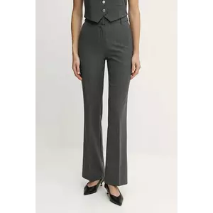 Morgan pantaloni culoarea gri, drept, high waist, PBOKA.F imagine