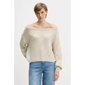 Hollister Co. pulover culoarea bej, KI350-5072 imagine