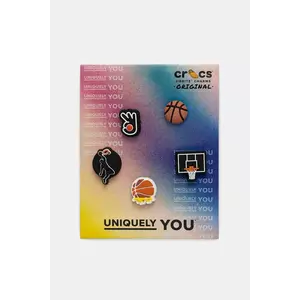 Crocs butoane încălțăminte pentru copii Basketball Team 5 Pack 5-pack culoarea negru, 10015037 imagine