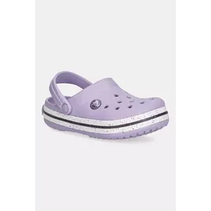 Crocs papuci copii CROCS CROCBAND SPECKLED BAND CLOG culoarea violet, 211645 imagine
