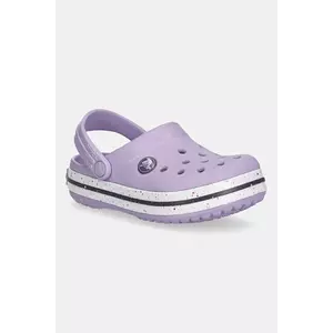 Crocs papuci copii CROCS CROCBAND SPECKLED BAND CLOG culoarea violet, 211646 imagine
