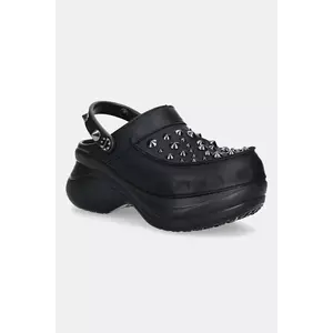 Crocs papuci Bae Studded Clog culoarea negru, cu platforma, 211626 imagine