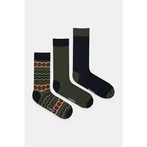 Barbour șosete 3-pack culoarea verde, MGS0099 imagine