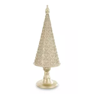 pom de crăciun decorativ 31 x 10 x 10 cm culoarea galben imagine