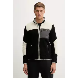 Napapijri hanorac fleece Yupik 3 culoarea negru, cu model, NP0A4GNTMCB1 imagine