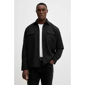 Karl Lagerfeld cămașă culoarea negru, regular, 554037.605975 imagine