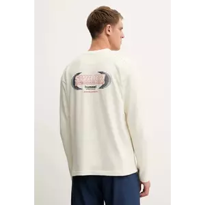 Hummel hanorac de bumbac culoarea bej, cu imprimeu, 230028 imagine