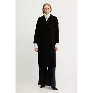 Weekend Max Mara haină cu lână ZUFOLO culoarea negru, 2525016092600 imagine