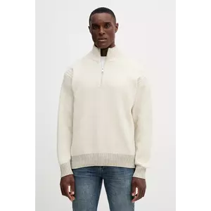 BOSS Orange pulover culoarea bej, light, cu turtleneck, 50548669 imagine