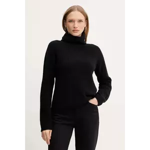 BOSS Orange pulover din amestec de lână culoarea negru, light, cu guler, 50548937 imagine