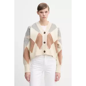 Barbour cardigan din amestec de lână SILVIA culoarea bej, LKN1674 imagine