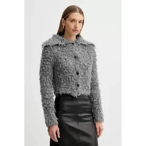 Liviana Conti cardigan din amestec de lână culoarea gri, călduros, A5WF89 imagine