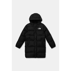 The North Face geacă de puf pentru copii TEEN NUPTSE LONG PARKA culoarea negru, NF0A88UFKX71 imagine