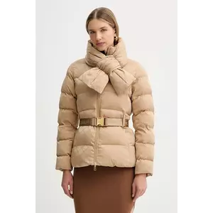 Elisabetta Franchi geacă culoarea bej, de iarna, PI83D56E2 imagine