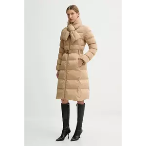 Elisabetta Franchi geacă culoarea bej, de iarna, PI84D56E2 imagine