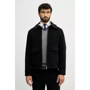 Trussardi jachetă din amestec de lână culoarea negru, de tranzitie, R003M000018N imagine
