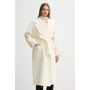 Elisabetta Franchi palton de lână culoarea bej, CP68D56E2 imagine