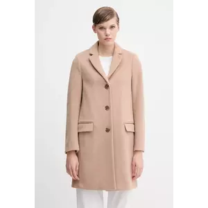 United Colors of Benetton haină cu lână culoarea bej, 2V0PDN062 imagine