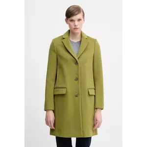 United Colors of Benetton haină cu lână culoarea verde, 2V0PDN062 imagine